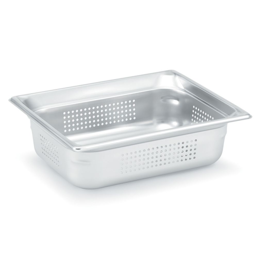 Super Pan 3 1/3 Size S/S Perforated Pan, 2-1/2" H