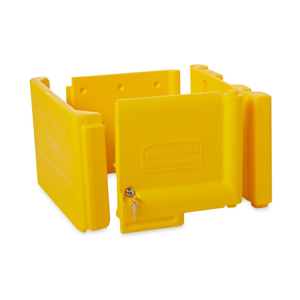 Rubbermaid Yellow Locking Janitor Cabinet for 6173-88 Cleaning Cart
