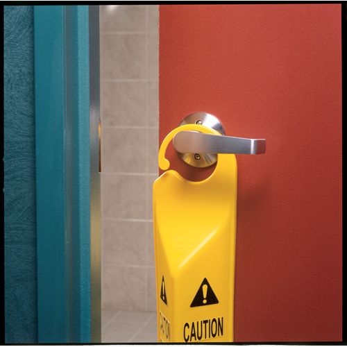 Rubbermaid Yellow Multilingual 19" Hanging Safety Sign