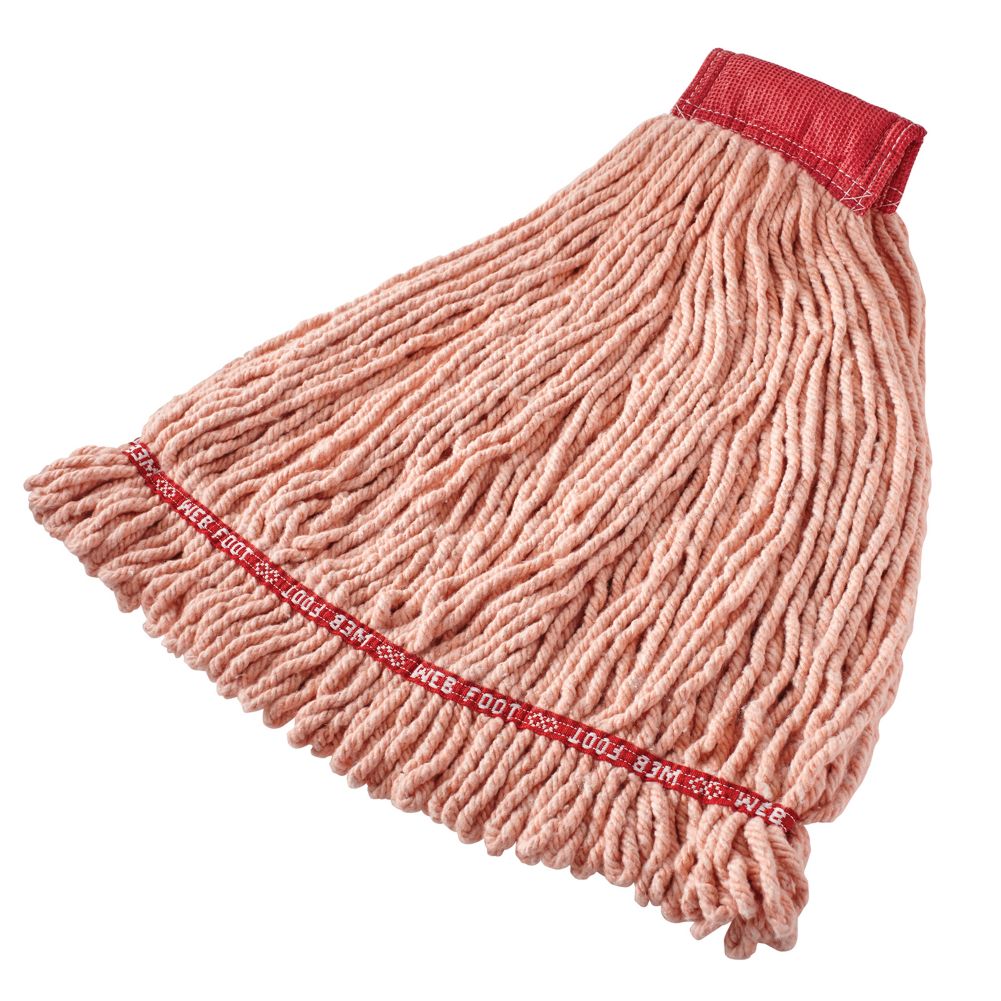 Rubbermaid Web Foot Shrinkless Large Orange Mop Head w/ 5" Band