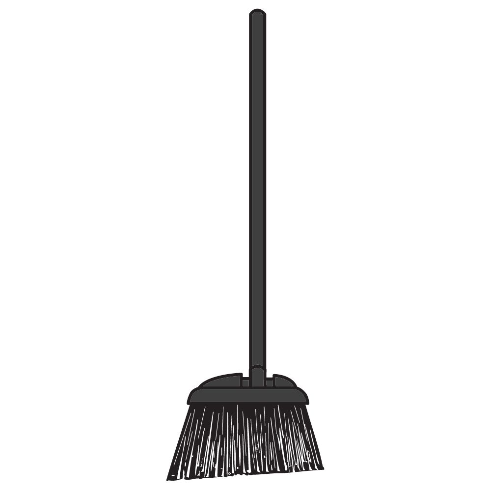 Rubbermaid Black Poly 35" Lobby Broom