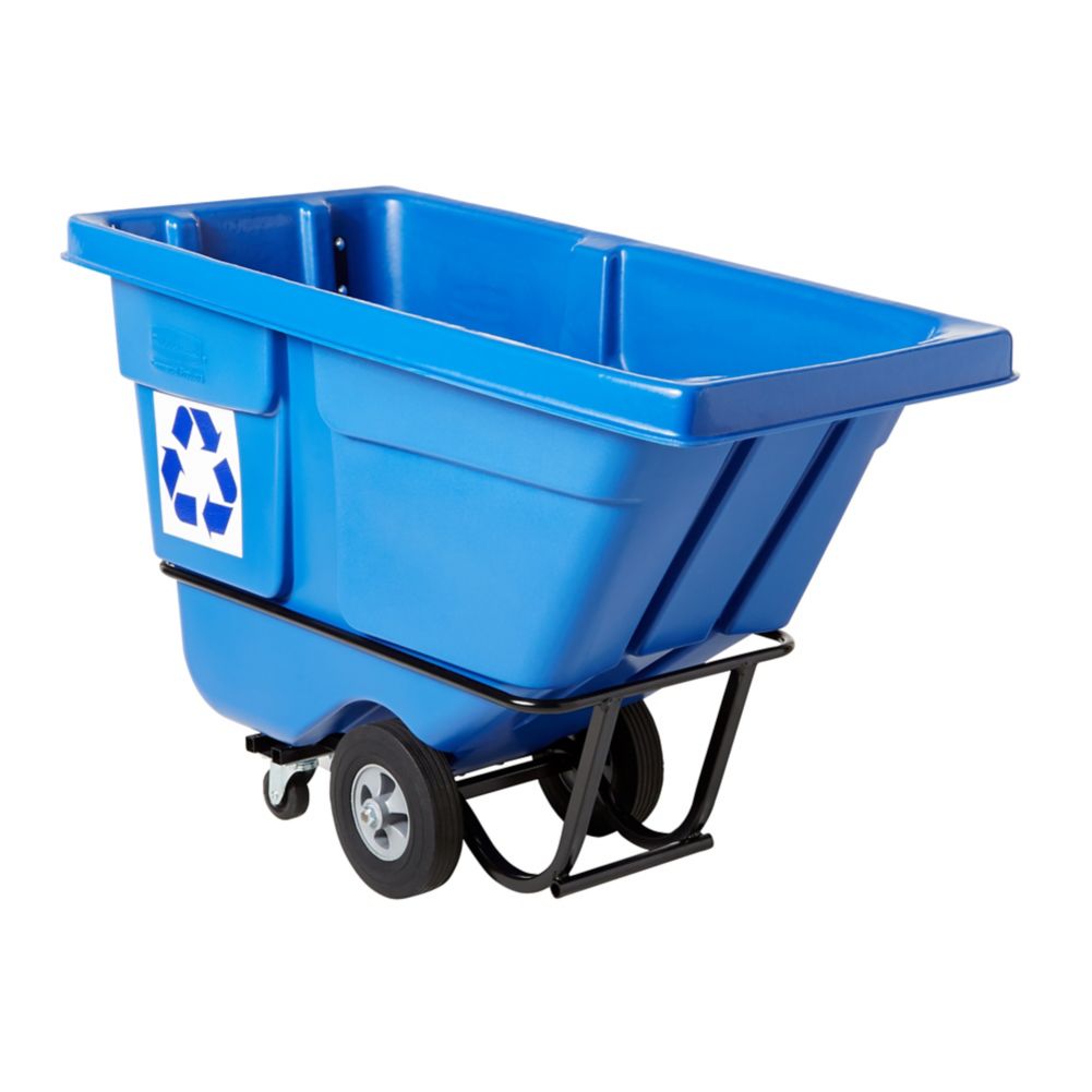 Rubbermaid Blue Standard Duty 1/2 cu yd Recycling Tilt Truck
