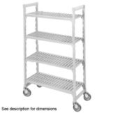 Cambro Camshelving&reg; Gray Vented 4-Shelf Mobile Starter Kit