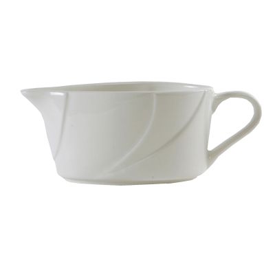 Tuxton&reg; 12 Oz. San Marino AlumaTux Sauce / Gravy Boat