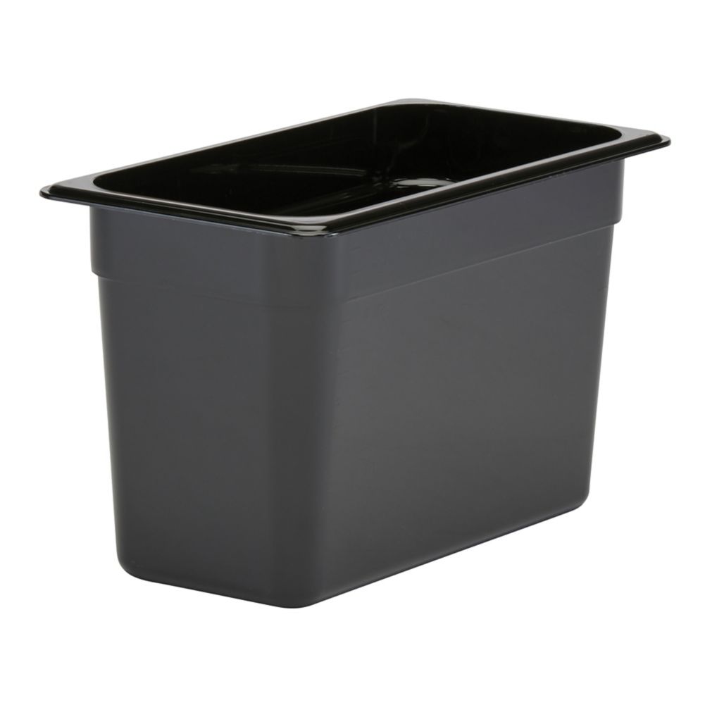 Cambro Black Camwear&reg; 1/3 Size Food Pan, 8" H