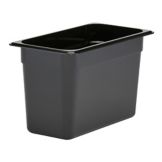 Cambro Black Camwear&reg; 1/3 Size Food Pan, 8" H