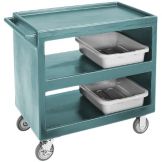Cambro Granite Green Open Side 3-Shelf Service Cart