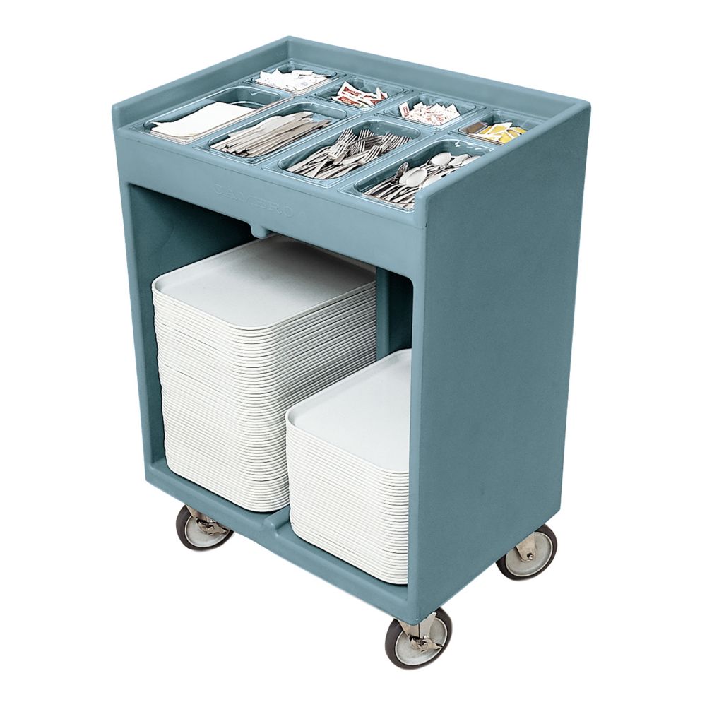 Cambro Slate Blue Tray / Silver Cart, 180-200 Tray Capacity