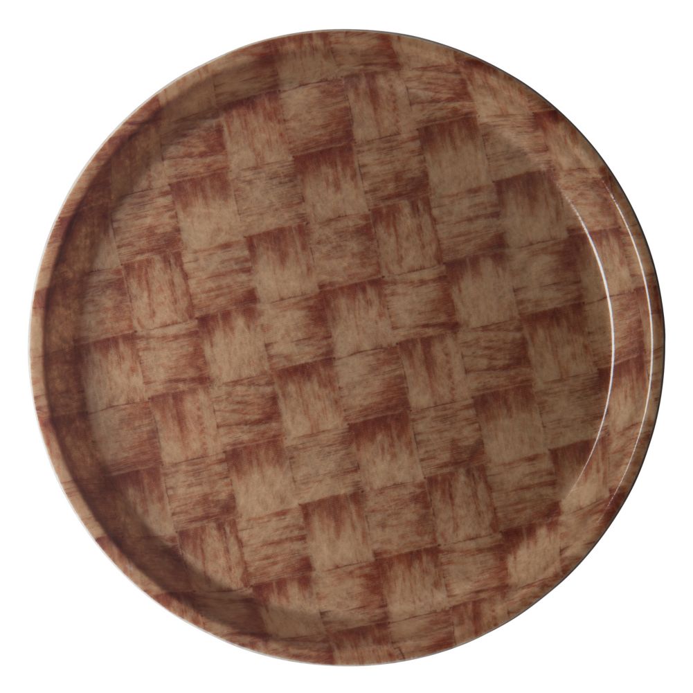 Cambro Round Camtray&reg; Dark Basketweave, 9"