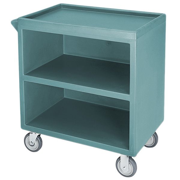 Cambro Granite Green Closed Side 3-Shelf Service Cart