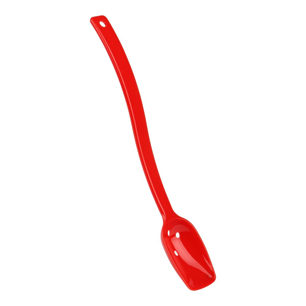 Cambro Perforated Red Camwear&reg; 10" Salad Spoon