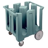 Cambro Slate Blue Fixed 4-Column Dish Caddy