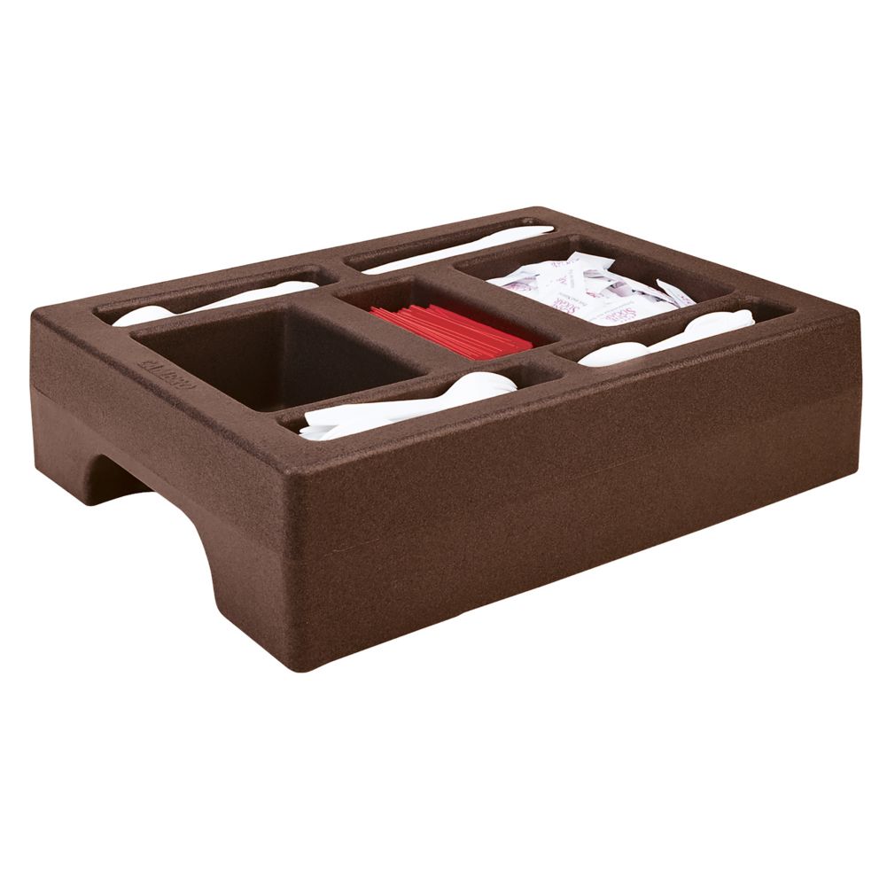 Cambro Large Dark Brown Ultra Camtainer&reg; Condiment Holder