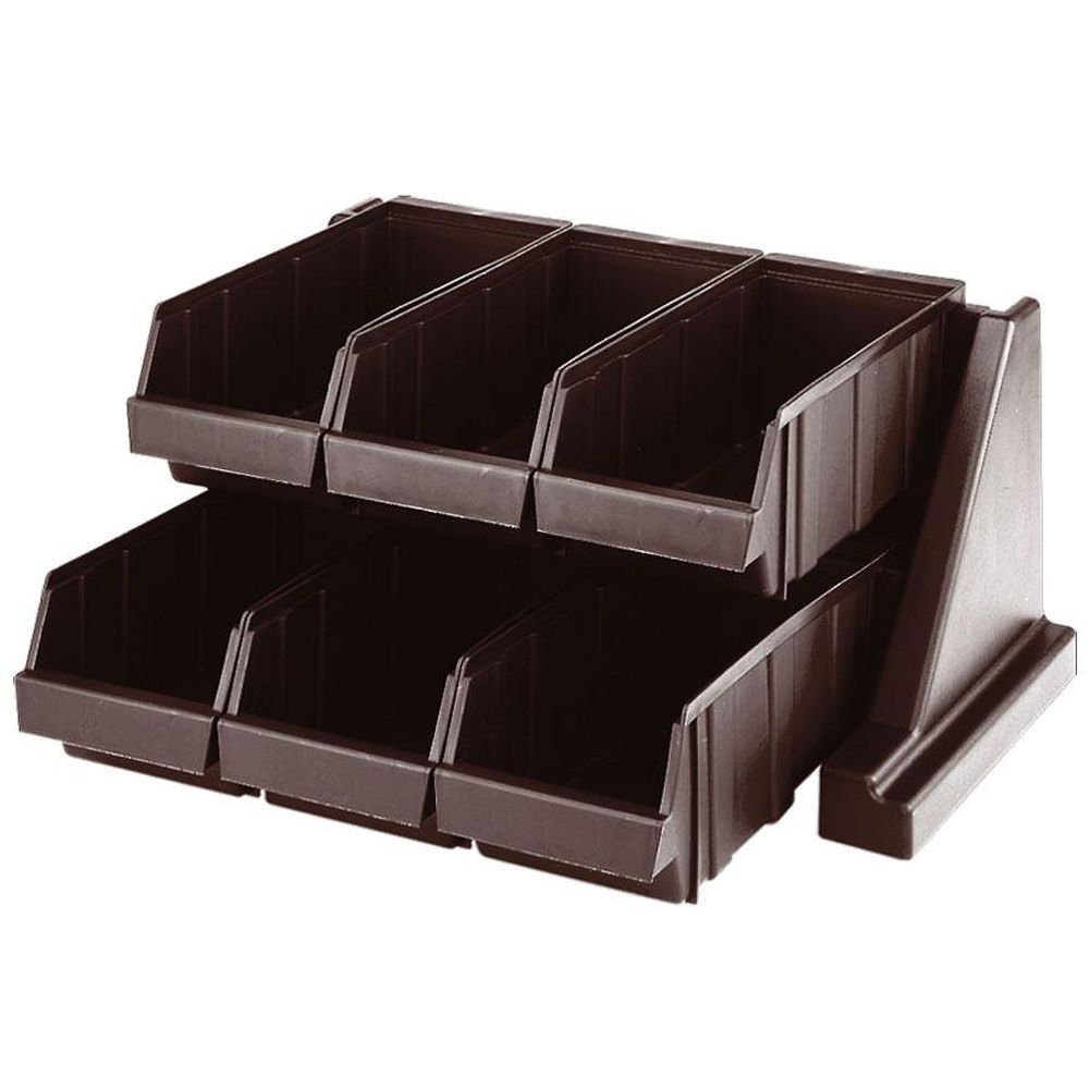 Cambro Versa Dark Brown 6-Bin Organizer Rack