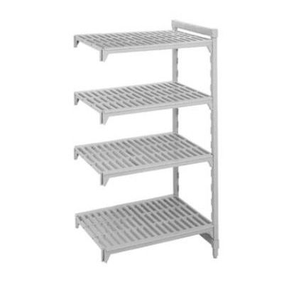 Cambro Camshelving&reg; Speckled Gray 4-Shelf Vented Add-On Unit