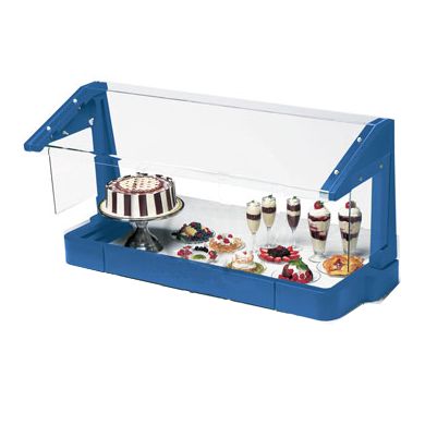 Cambro Navy Blue 4' Tabletop Sneeze Guard