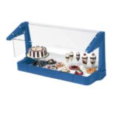 Cambro Navy Blue 4' Tabletop Sneeze Guard