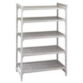 Cambro Camshelving&reg; Gray Vented 5-Shelf Stationary Starter Kit