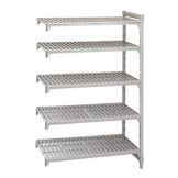 Cambro Camshelving&reg; Speckled Gray 5-Shelf Vented Add-On Unit
