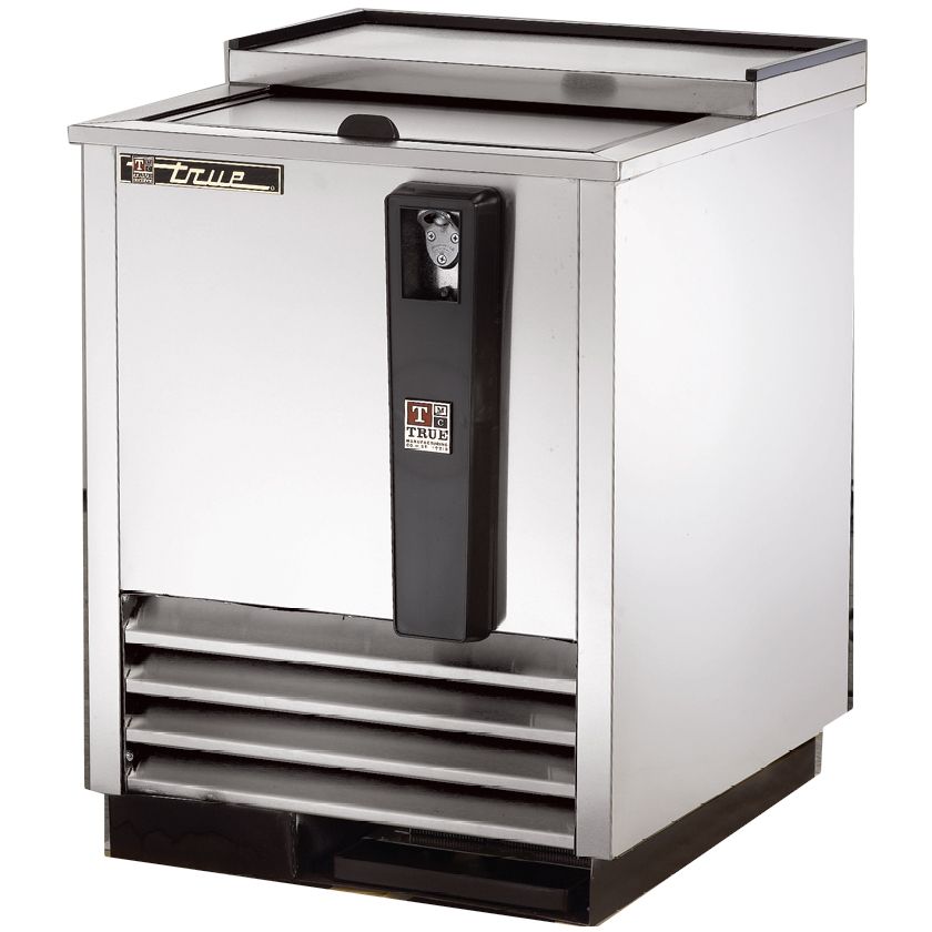 True&reg; S/S Deep Well Underbar Bottle Cooler, 6 Cases / 12 oz Cans