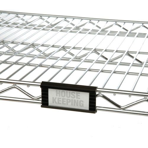 Focus Foodservice 3" Black Snap-On Plastic Shelf Label Clip