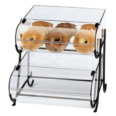 Cal-Mil&reg; 2 Tier Display w/(2) 10" x 14" Round Nose Bins