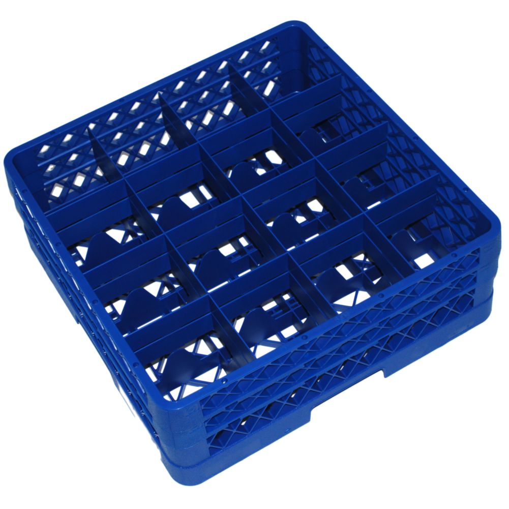 Traex&reg; 16 Compartment Blue Glass Rack with 2 Extenders
