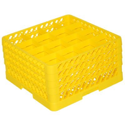 Traex Rack-Master&reg; Yellow 16 Compt Glass Rack w/ 4 Extenders
