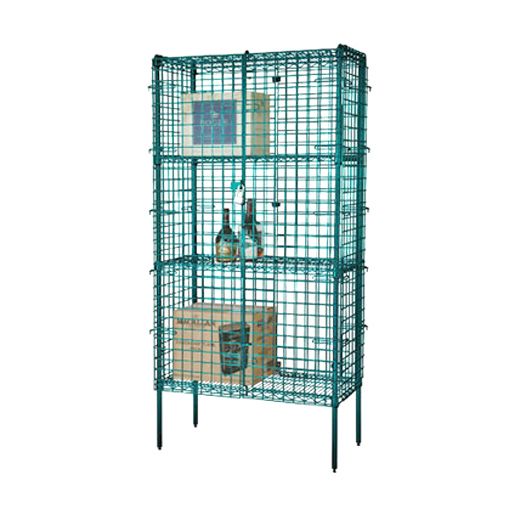 Focus Foodservice Green Epoxy 24 x 36 x 63 In Stationary Security Cage