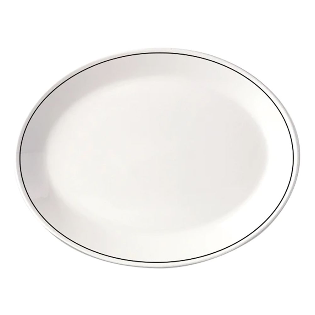 Steelite Performance Simplicity Black Line 8" Oval Coupe Platter