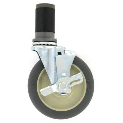Rubber Swivel Prep Table Caster w/ Lock, 5"