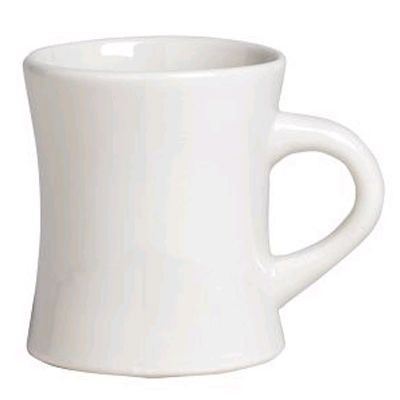 Steelite Anfora American Basics White 11 Oz. Hourglass Mug