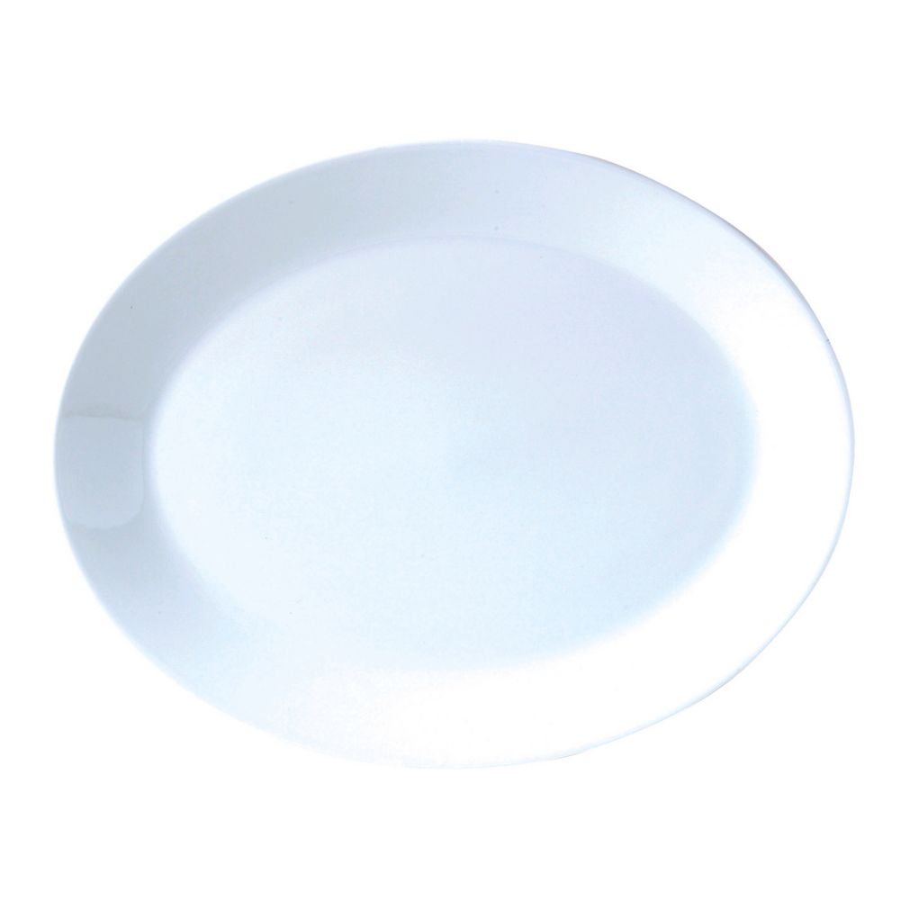 Steelite Distinction Monaco Vogue White 11 x 8-1/2" Oval Platter