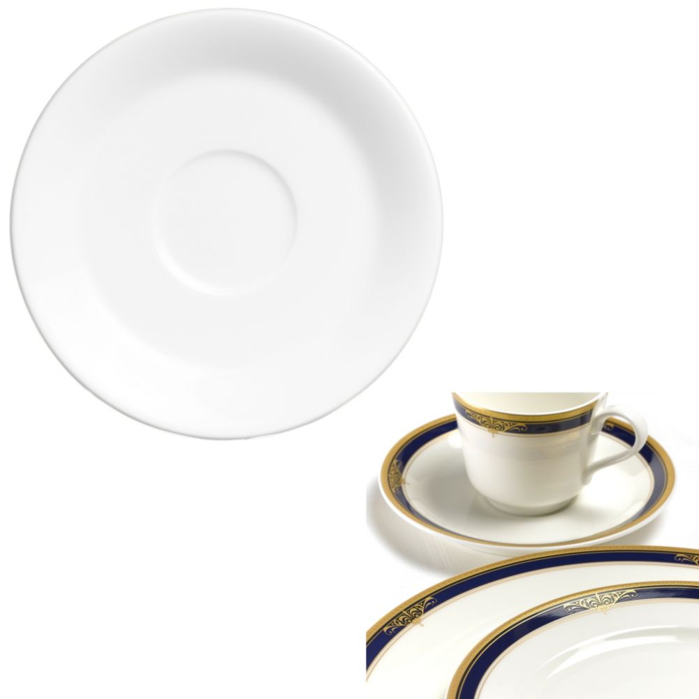Steelite Royal Court Gold Pia Blue 6" Common Saucer