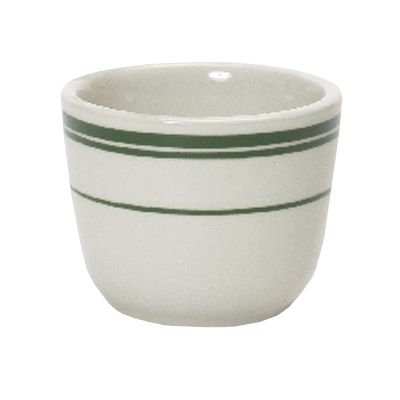 Tuxton&reg; 4-1/2 Oz. Eggshell Chinese Tea Cup With Green Bands