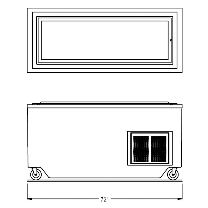 Randell&reg; 72" Enclosed Base Fiberglass Frost top Unit