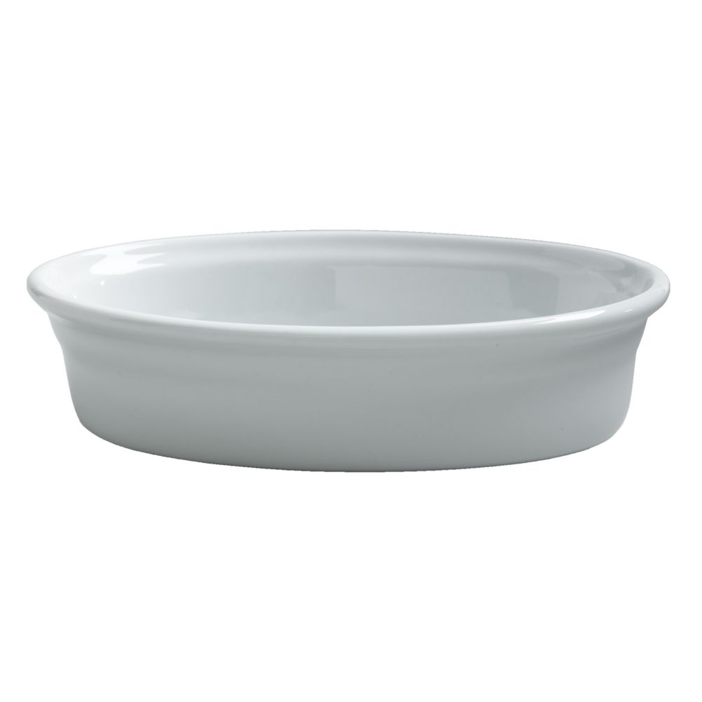 Steelite Varick Cafe White Porcelain 16 Oz Oval Baker