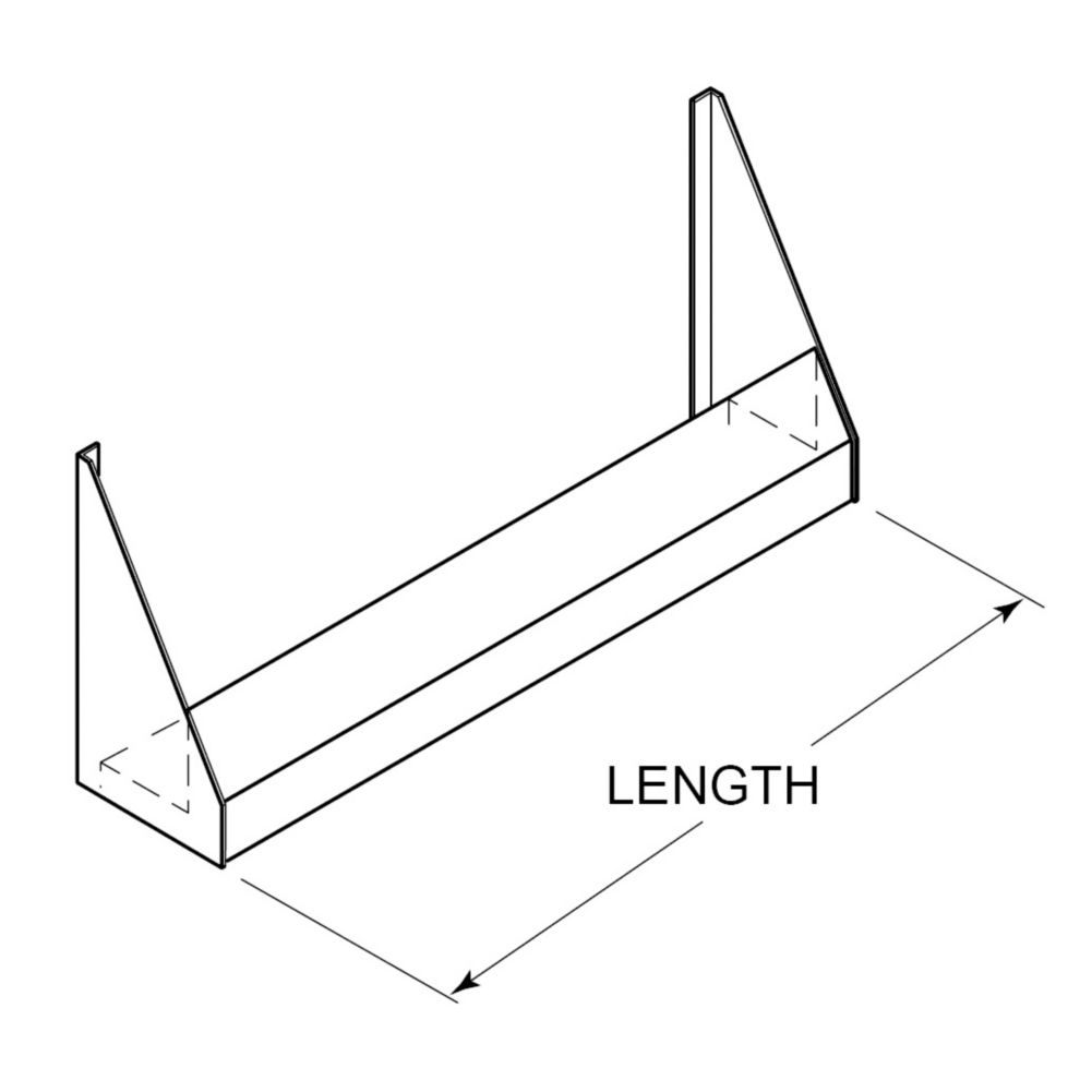 Perlick&reg; 34" Single Bottle Rail f/ Drainboards