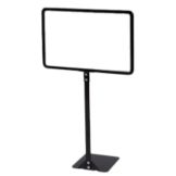 Black Flat Stem Fixed Height Sign Holder w/ 12 Stem, 7 x 11