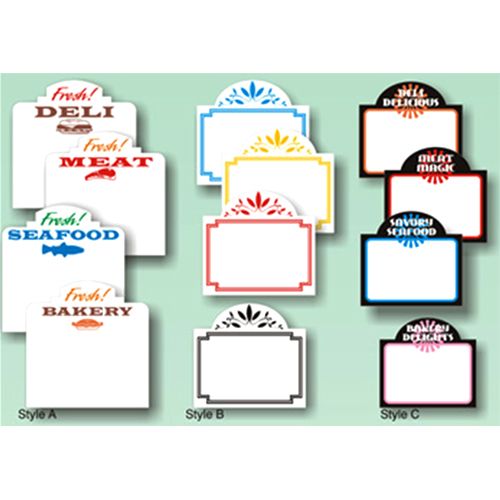 Style B Black Write-On / Wipe-Off Tag, 3" x 2-3/4"