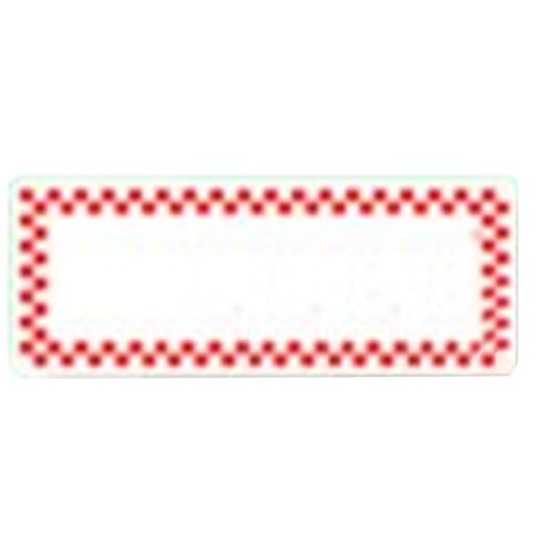 Style E Red Check Write-On / Wipe-Off Tag, 2" x 5"