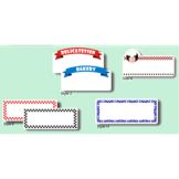 Style E Black Check Write-On / Wipe-Off Tag, 2" x 5"