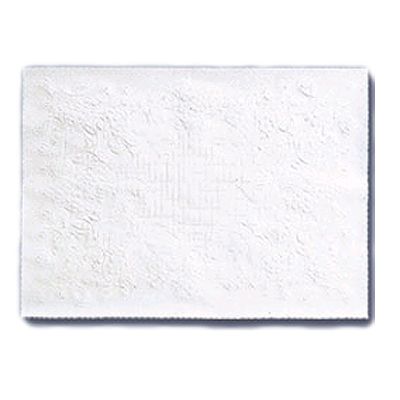 Dubonnet White Straight Edge Placemat, 9-3/4" x 14"
