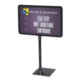 Black Flat Stem Fixed Height Sign Holder w/ 12" Stem, 11 x 14
