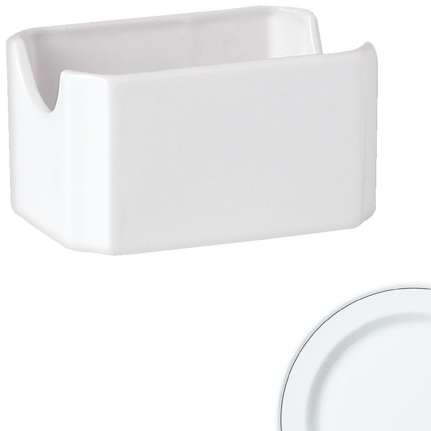 Steelite Performance Simplicity Black Line Sugar Packet Container