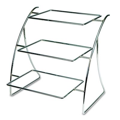 Delfin 18-1/2x18x18-1/2 in. 3-Tier Solid Rolled Steel Element Display