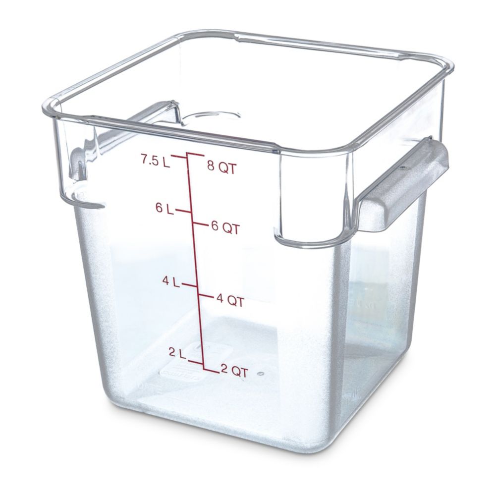 Carlisle StorPlus&trade; 8 Qt. Square Clear Food Storage Container
