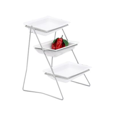 Dover European Metalworks Nickel Amenity Stand w/ Bowls
