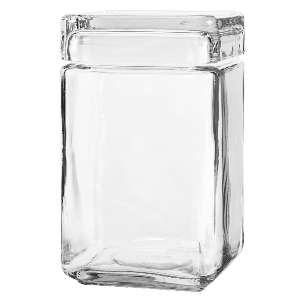 Anchor Hocking Square Stackable 1.5 Qt Glass Jar