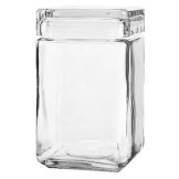 Anchor Hocking Square Stackable 1.5 Qt Glass Jar